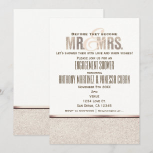 Invitation de fiançailles de M. et Mme Champange S