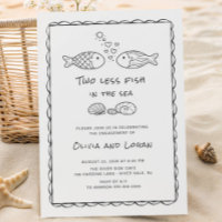 Invitation de fiançailles Deux Moins de Poissons d