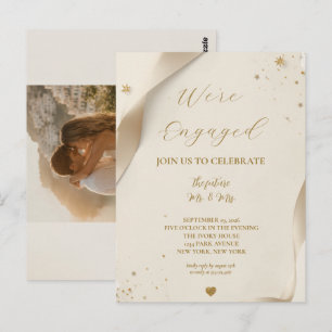 Invitation de fiançailles élégante et personnalisé