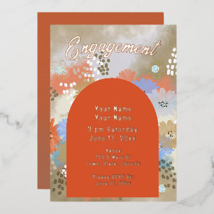 Invitation de Fiançailles floral moderne