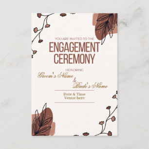 Invitation de fiançailles Moderne Boho