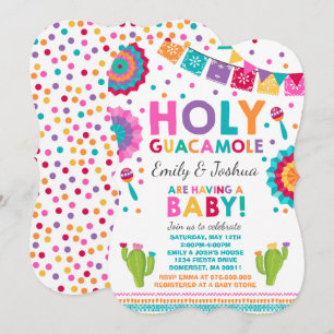 Invitation de Fiesta Baby shower Saint-Guacamole
