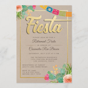 Invitation de Fiesta Retirement Party