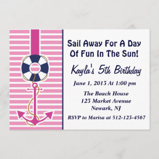 Invitation de fille d'Ancre