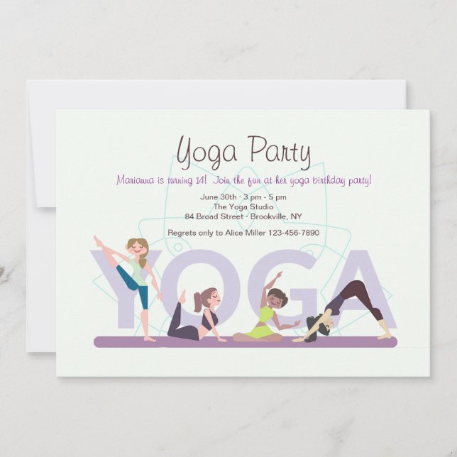 Invitation de filles de Yoga (Devant)