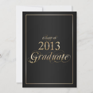 Invitation de fin d'études classiques Black and Go