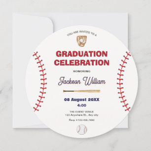 Invitation de fin d'études de baseball