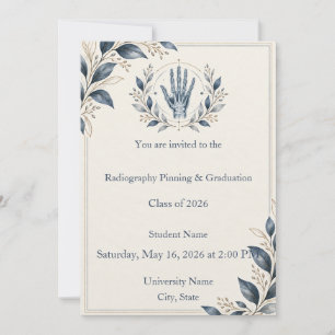 Invitation de fin d'études en radiographie Ardoise