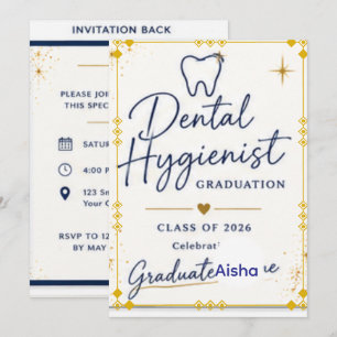 Invitation de fin d'études sur mesure pour hygiéni