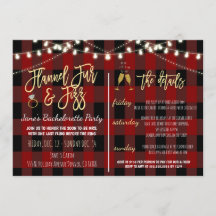 Invitation de Flannel Fur et Fizz Party