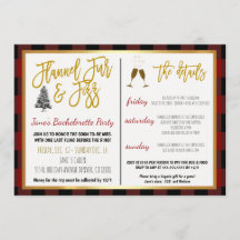 Invitation de Flannel Fur et Fizz Party