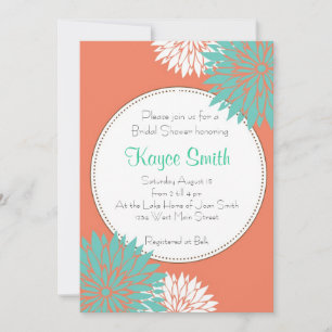 Invitation de fleurs de corail de Dahlia