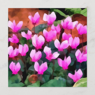 Invitation de fleurs de cyclamen