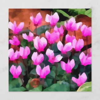 Invitation de fleurs de cyclamen