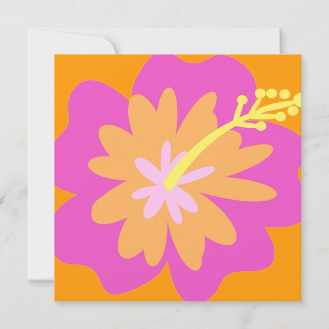 Invitation de fleurs d'Hibiscus (Devant)