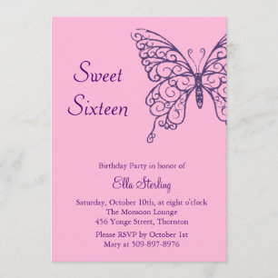 Invitation de flottement de sweet sixteen de
