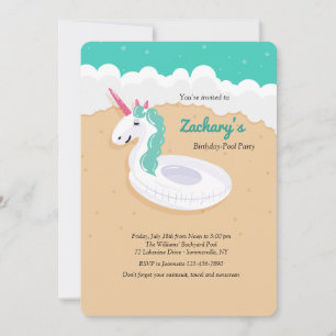 Invitation de flotteur de licorne