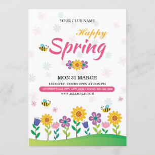 Invitation de flyer du Festival Spring