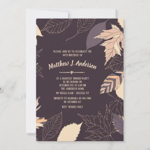 Invitation de fond d'automne