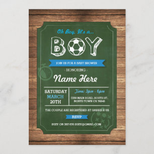 Invitation de football américain du Baby shower Oh