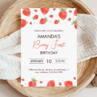 Invitation de fraises, Berry Invitation d'annivers