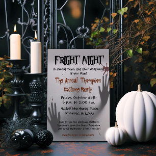 Invitation de Fright Night Halloween