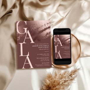 Invitation de gala d'affaires modifiable en bronze