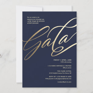 Invitation de gala de la Marine et de l'Or