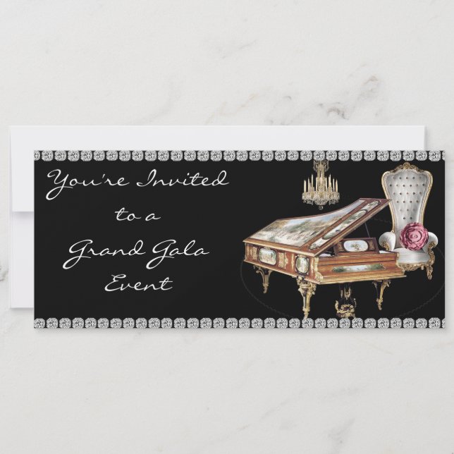 Invitation de gala de piano quart de queue (Devant)