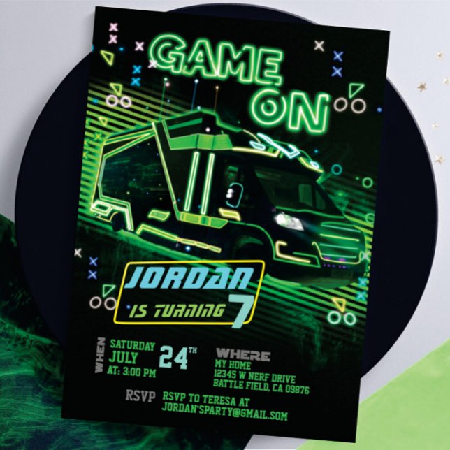 Invitation de Gamer Truck (Créateur téléchargé)