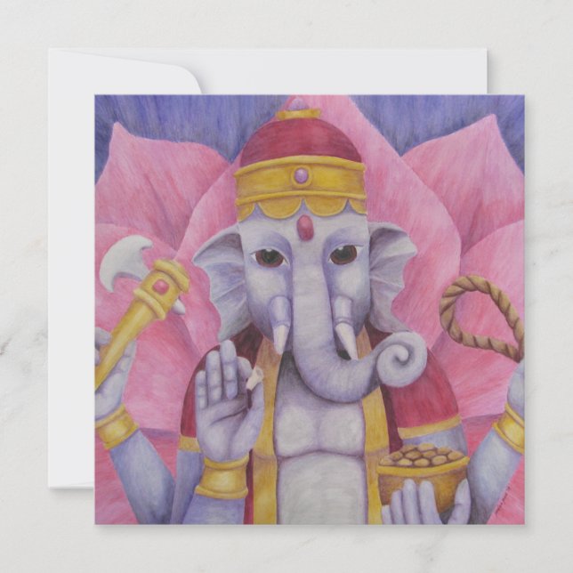 Invitation de Ganesh ou carte plate (Devant)