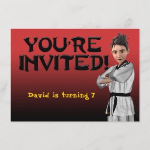 Invitation de garçon de TKD