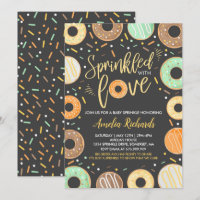 Invitation de gâteau bébé saupoudrée d'amour
