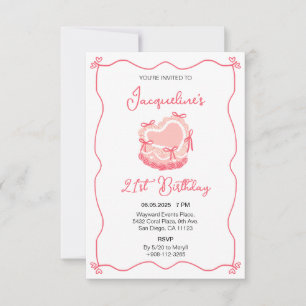 Invitation de gâteau d'anniversaire