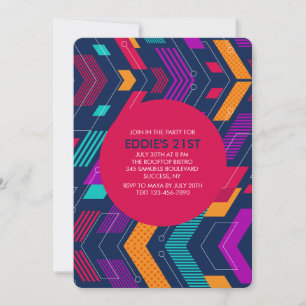 Invitation de géométrie colorée