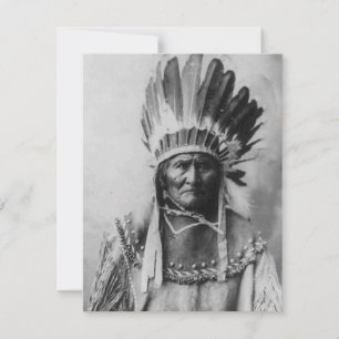 Invitation de Geronimo noir et blanc