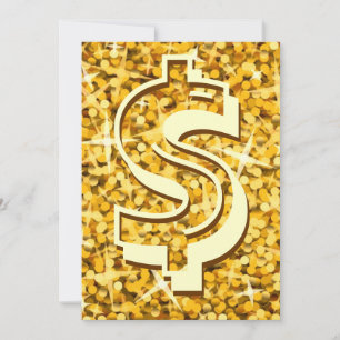 Invitation de Glitz "Gold dollar"
