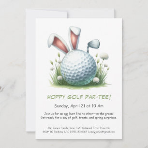 Invitation de golf Pâques Par-TEE