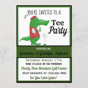 Invitation de golf Tee Party