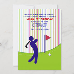 Invitation de golfeur