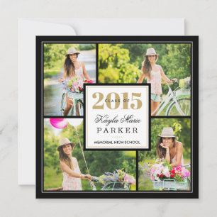 Invitation de graduation 2015 Classy Photo Collage