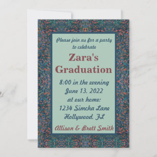 Invitation de graduation Arrière - plan peinte à l