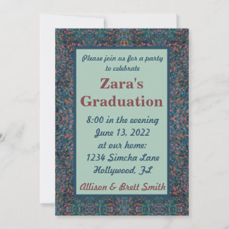 Invitation de graduation Arrière - plan peinte à l