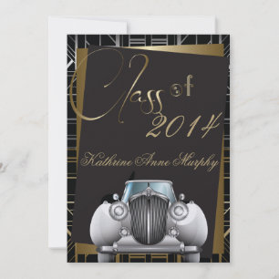 Invitation de graduation Art Déco Gatsby