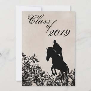 Invitation de graduation Cheval de style vintage