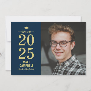 Invitation de Graduation de couleur modifiable de 