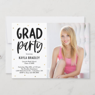 Invitation de graduation de couleur modifiable de