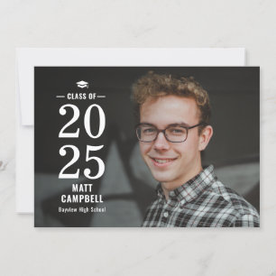 Invitation de Graduation de couleur modifiable de 