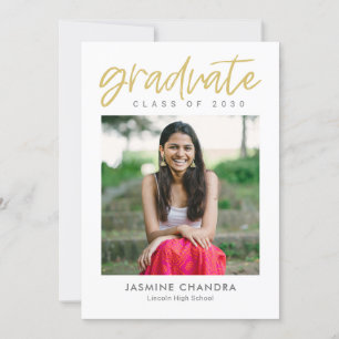 Invitation de graduation de couleur modifiable par