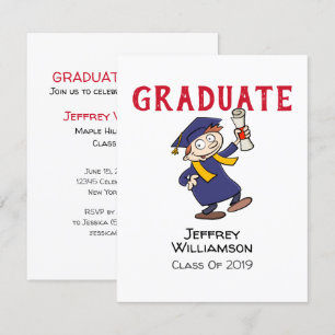 Invitation de graduation de dessin informel